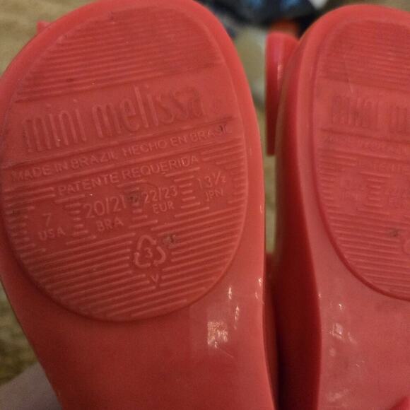 Melissa Shoes Mini Ultragirl Triple Bow Hot Pink Toddler 7c - Picture 6 of 6